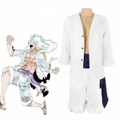 Cosplay Clans Anime One Piece Wano Country Luffy Gear 5 Nika White Cosplay Costumes