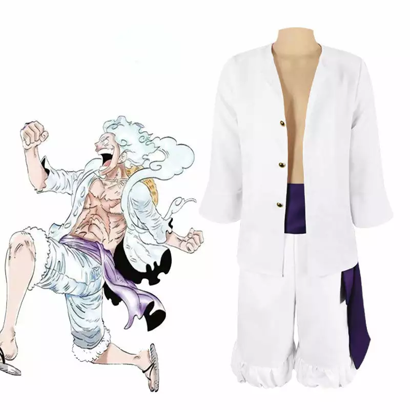 Cosplay Clans Anime One Piece Wano Country Luffy Gear 5 Nika White Cosplay Costumes 3 Cosplay Clans Anime One Piece Wano Country Luffy Gear 5 Nika White Cosplay Costumes