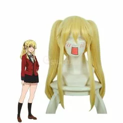 Cosplay Clans Anime Kakegurui Meari Saotome Mary Saotome Blonde Double Ponytail Synthetic Cosplay Wig