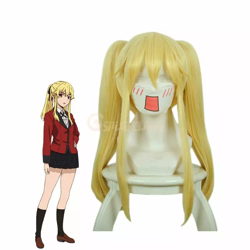 Cosplay Clans Anime Kakegurui Meari Saotome Mary Saotome Blonde Double Ponytail Synthetic Cosplay Wig 3 Cosplay Clans Anime Kakegurui Meari Saotome Mary Saotome Blonde Double Ponytail Synthetic Cosplay Wig