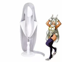 Cosplay Clans Anime My Hero Academia Miruko Rabbit Hero Long Silver Grey Cosplay Wigs