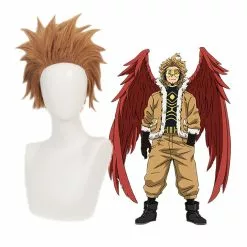 Cosplay Clans Anime My Hero Academia Wing Hero Hawks Keigo Takami Short Brown Cosplay Wigs