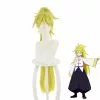 Cosplay Clans Anime Heion Sedai No Idaten-tachi Rin Bright Green Yellow Ponytail Cosplay Wigs