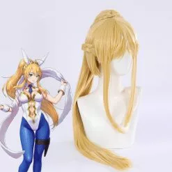 Cosplay Clans FGO Fate/Grand Order Saber Arutoria Pendoragon Bunny Gril Long Blonde Heat Resistant Cosplay Wig