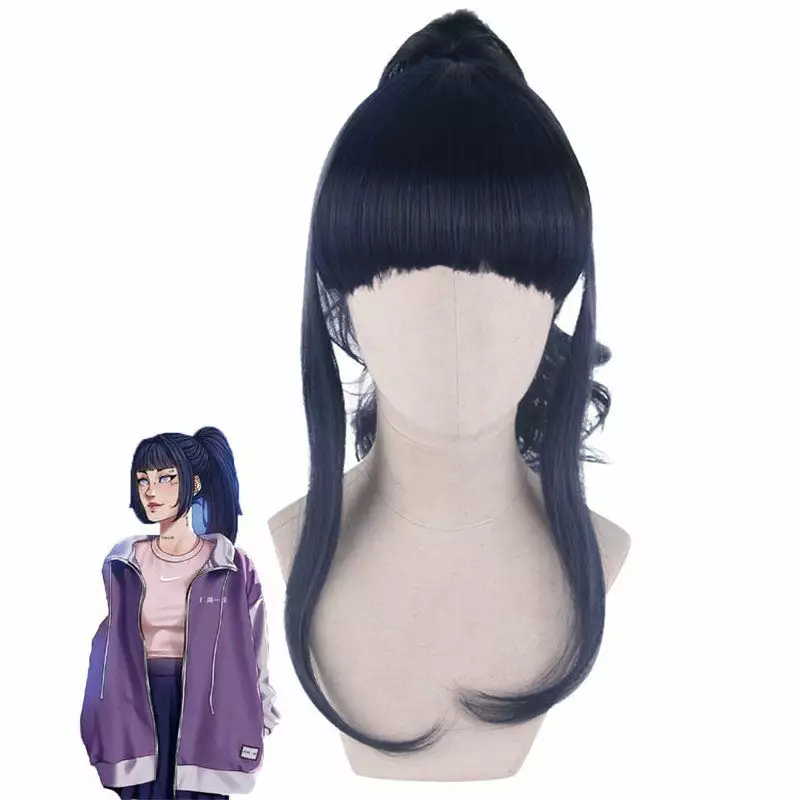 Cosplay Clans Anime Naruto Hinata Hyuga Ponytail Curly Hair Cosplay Wigs 3 Cosplay Clans Anime Naruto Hinata Hyuga Ponytail Curly Hair Cosplay Wigs