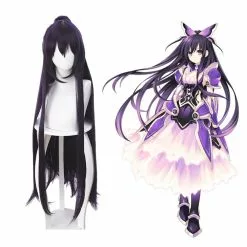 Cosplay Clans Anime Date A Live Tohka Yatogami Long Straight Purple Cosplay Wigs