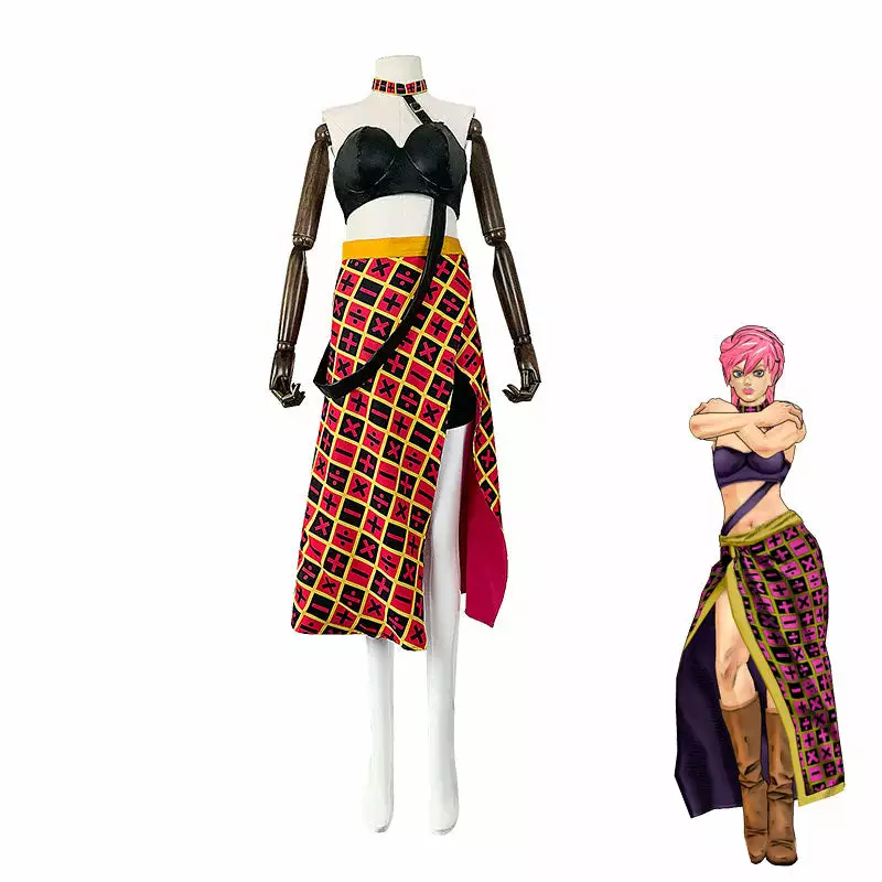 Cosplay Clans Anime JoJo's Bizarre Adventure Trish Una Cosplay Costumes 3 Cosplay Clans Anime JoJo's Bizarre Adventure Trish Una Cosplay Costumes