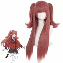 Cosplay Clans Anime Kakegurui Yumemite Yumemi 100cm Long Pink Straight Cosplay Wigs