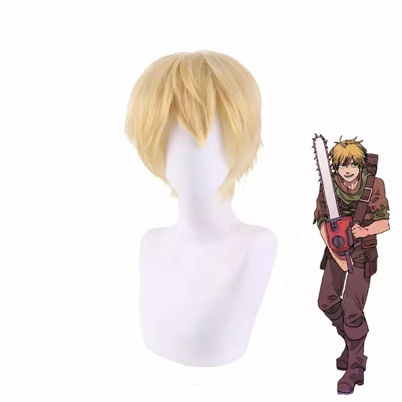 Cosplay Clans Anime Chainsaw Man Denji Gold Short Cosplay Wigs 3 Cosplay Clans Anime Chainsaw Man Denji Gold Short Cosplay Wigs