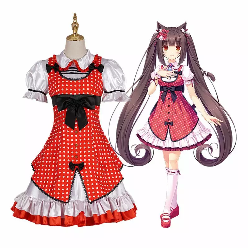 Cosplay Clans Game Nekopara Catgirl Chocola Casual Dress Cosplay Costume 3 Cosplay Clans Game Nekopara Catgirl Chocola Casual Dress Cosplay Costume