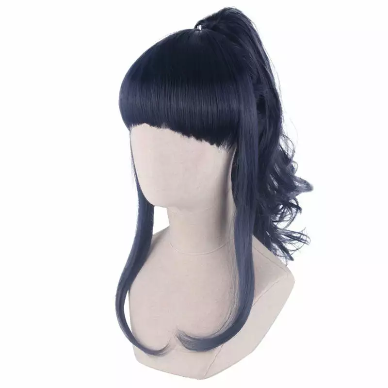 Cosplay Clans Anime Naruto Hinata Hyuga Ponytail Curly Hair Cosplay Wigs 4 Cosplay Clans Anime Naruto Hinata Hyuga Ponytail Curly Hair Cosplay Wigs - Image 2