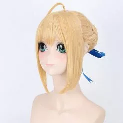 Cosplay Clans Anime FGO Fate Stay Night Arturia Pendragon Saber Blonde Grey Styled Updo 3 Colors Cosplay Wigs -Cosplay Clans Sales 2 268e580e 5a31 4f8d b82d ab46b164378e