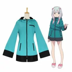 Cosplay Clans Anime Eromanga Sensei Sagiri Izumi Dark Green Coat Cosplay Costume