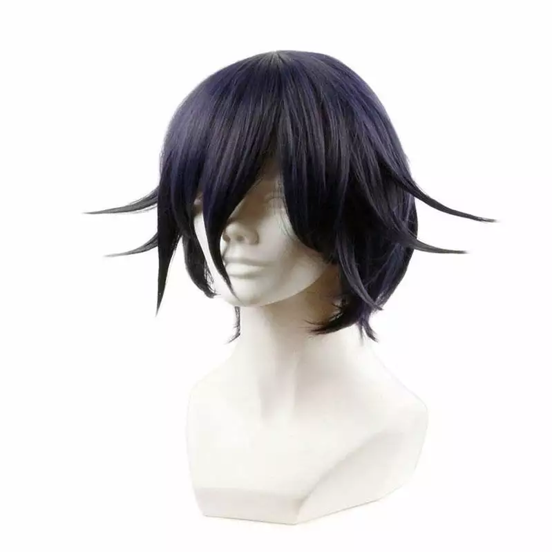 Cosplay Clans Anime DanganRonpa V3 Oma Kokichi Black Mixed Purple Short Wigs 4 Cosplay Clans Anime DanganRonpa V3 Oma Kokichi Black Mixed Purple Short Wigs - Image 2
