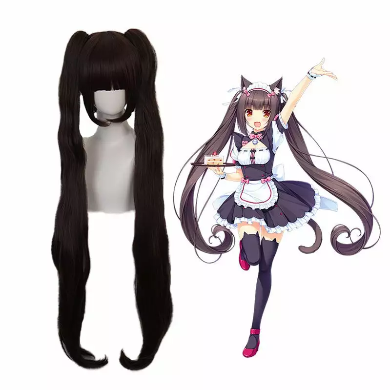 Cosplay Clans Game Nekopara Chocola Long Straight Brown Cosplay Wigs 3 Cosplay Clans Game Nekopara Chocola Long Straight Brown Cosplay Wigs