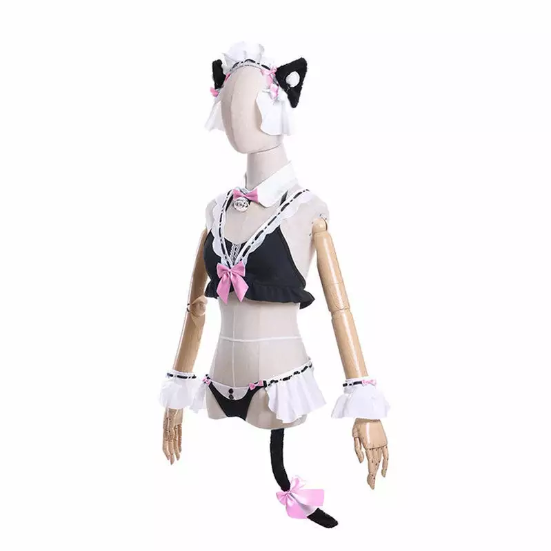 Cosplay Clans Anime Nekopara Chocola Vanilla Maid Swimsuit Halloween Cosplay Costumes 5 Cosplay Clans Anime Nekopara Chocola Vanilla Maid Swimsuit Halloween Cosplay Costumes - Image 3