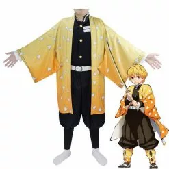 Cosplay Clans Anime Demon Slayer Kimetsu No Yaiba Zenitsu Agatsuma Kimono Cosplay Costumes