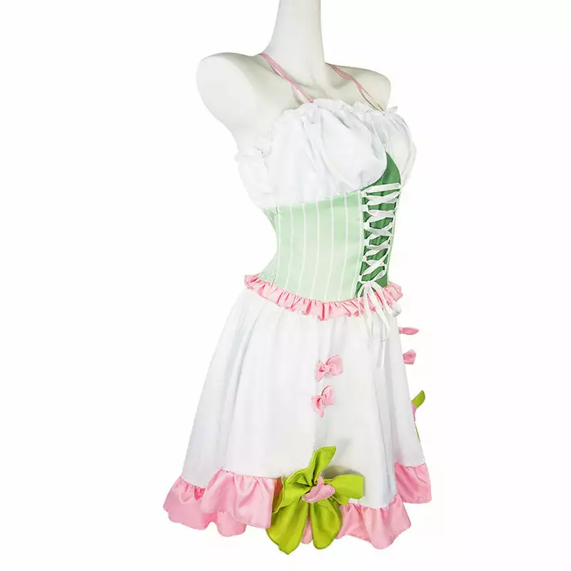 Cosplay Clans Anime Demon Slayer Kimetsu No Yaiba Mitsuri Kanroji Lolita Maid Dress Cosplay Costume 4 Cosplay Clans Anime Demon Slayer Kimetsu No Yaiba Mitsuri Kanroji Lolita Maid Dress Cosplay Costume - Image 2