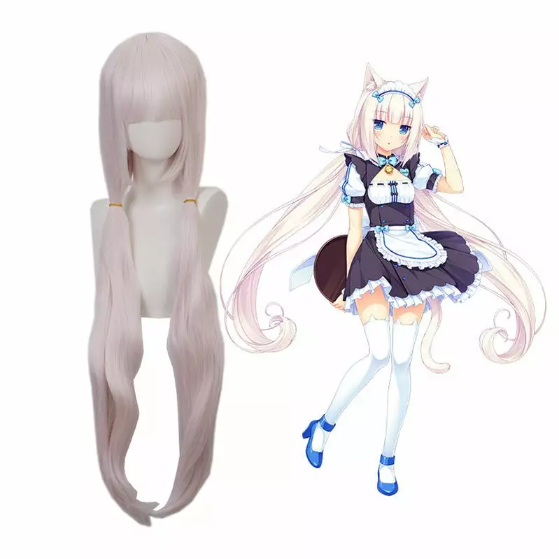 Cosplay Clans Game Nekopara Vanilla Long Straight Light Pink Cosplay Wigs 3 Cosplay Clans Game Nekopara Vanilla Long Straight Light Pink Cosplay Wigs