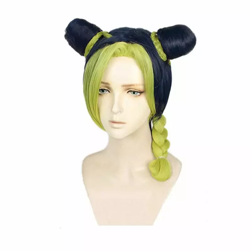 Cosplay Clans Anime JoJo's Bizarre Adventure Stone Ocean Jolyne Cujoh Mixed Light Green Cosplay Wigs 5 Cosplay Clans Anime JoJo's Bizarre Adventure Stone Ocean Jolyne Cujoh Mixed Light Green Cosplay Wigs - Image 3