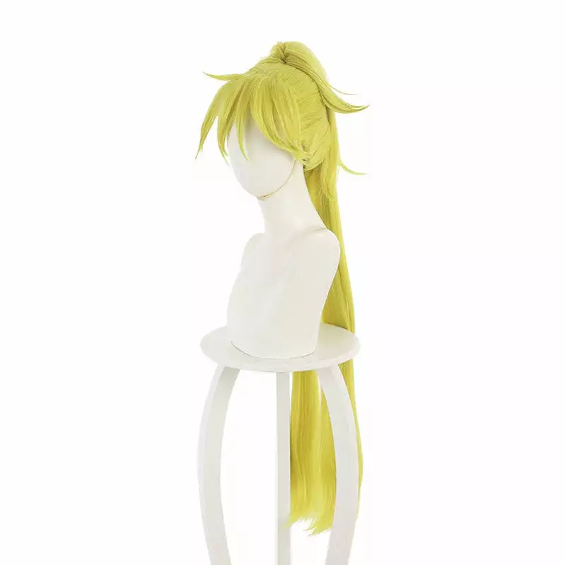 Cosplay Clans Anime Heion Sedai No Idaten-tachi Rin Bright Green Yellow Ponytail Cosplay Wigs 4 Cosplay Clans Anime Heion Sedai No Idaten-tachi Rin Bright Green Yellow Ponytail Cosplay Wigs - Image 2