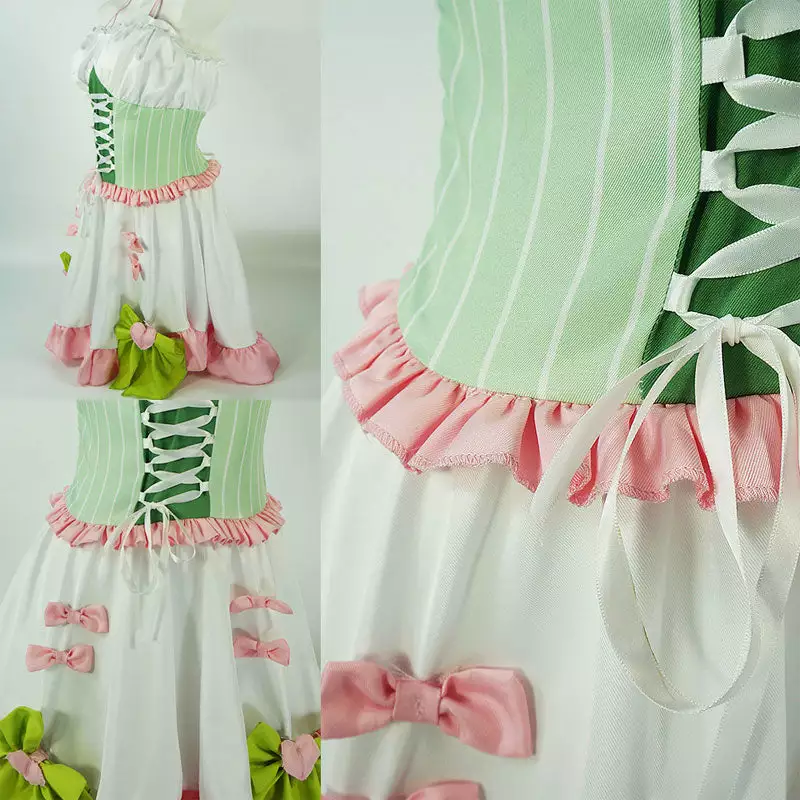 Cosplay Clans Anime Demon Slayer Kimetsu No Yaiba Mitsuri Kanroji Lolita Maid Dress Cosplay Costume 5 Cosplay Clans Anime Demon Slayer Kimetsu No Yaiba Mitsuri Kanroji Lolita Maid Dress Cosplay Costume - Image 3