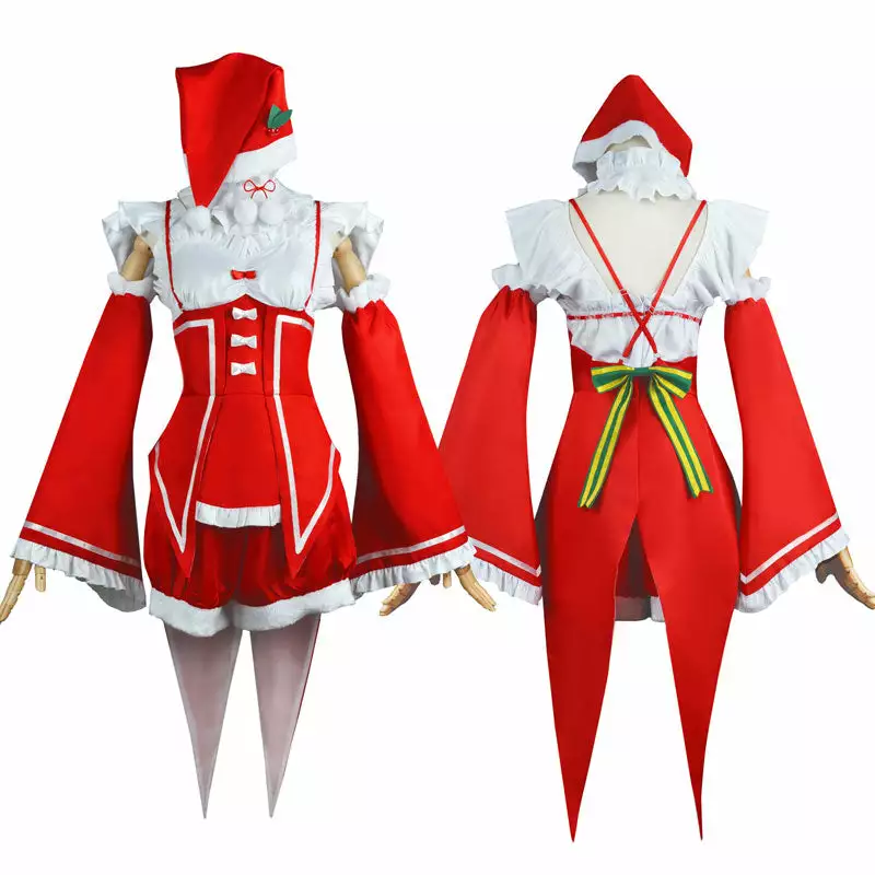 Cosplay Clans Anime Re: Zero Starting Life In Another World Rem And Ram Christmas Cosplay Costumes 4 Cosplay Clans Anime Re: Zero Starting Life In Another World Rem And Ram Christmas Cosplay Costumes - Image 2