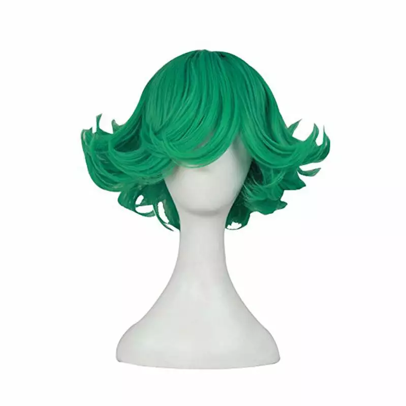 Cosplay Clans Anime One Punch Man Terrible Tornado Short Green Curly Cosplay Wigs 4 Cosplay Clans Anime One Punch Man Terrible Tornado Short Green Curly Cosplay Wigs - Image 2