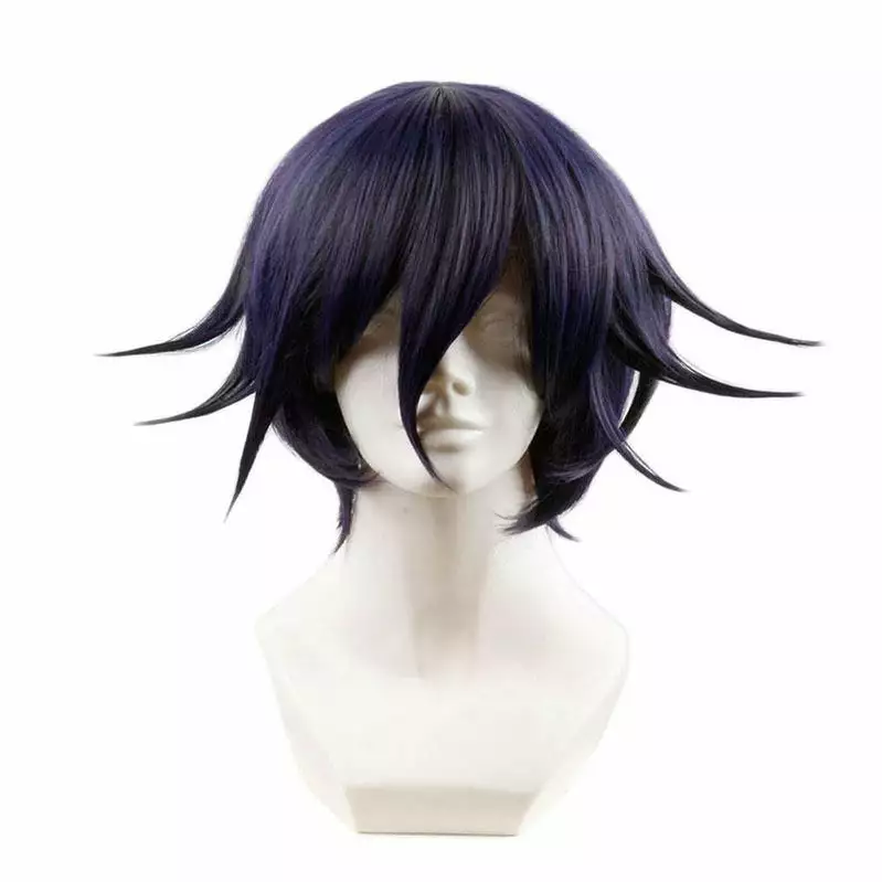 Cosplay Clans Anime DanganRonpa V3 Oma Kokichi Black Mixed Purple Short Wigs 6 Cosplay Clans Anime DanganRonpa V3 Oma Kokichi Black Mixed Purple Short Wigs - Image 4