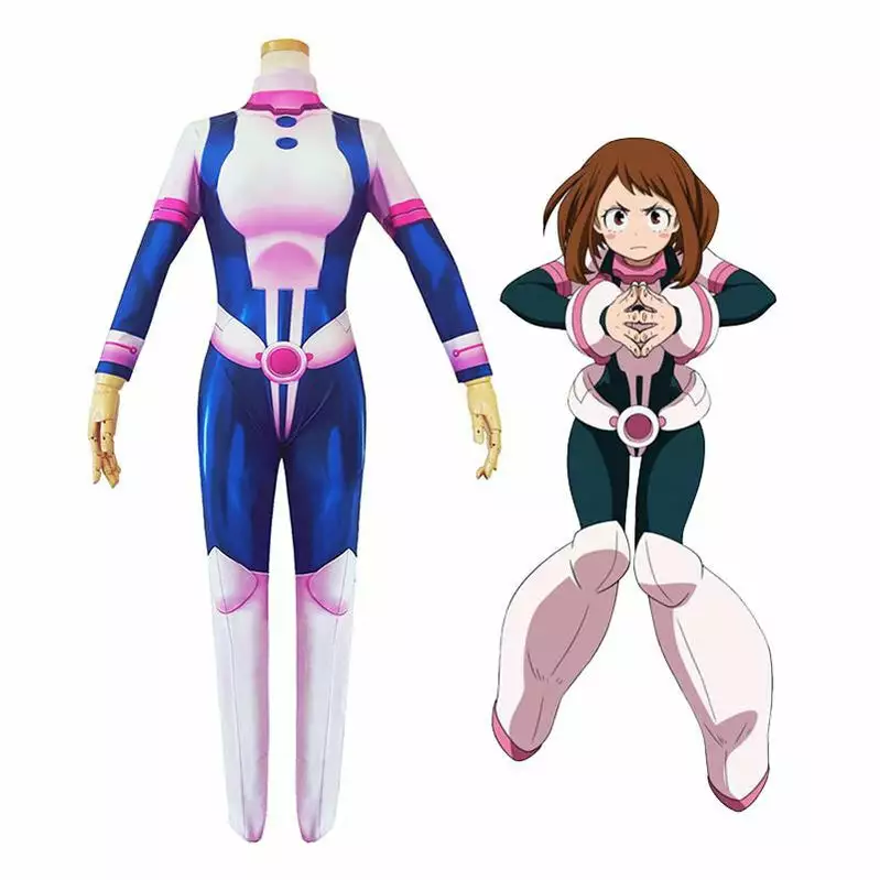 Cosplay Clans Anime My Hero Academia Ochaco Uraraka Combat Jumpsuit Cosplay Costumes 3 Cosplay Clans Anime My Hero Academia Ochaco Uraraka Combat Jumpsuit Cosplay Costumes