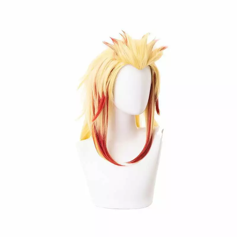 Cosplay Clans Anime Demon Slayer Kimetsu No Yaiba Rengoku Kyoujurou Cosplay Wigs Yellow Mixed Red Ponytail Wigs 4 Cosplay Clans Anime Demon Slayer Kimetsu No Yaiba Rengoku Kyoujurou Cosplay Wigs Yellow Mixed Red Ponytail Wigs - Image 2