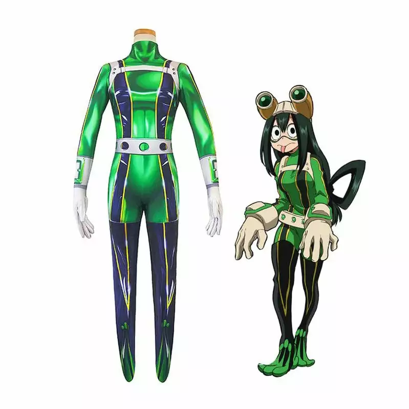 Cosplay Clans Anime My Hero Academia Tsuyu Asui Frog Combat Jumpsuit Cosplay Costume 3 Cosplay Clans Anime My Hero Academia Tsuyu Asui Frog Combat Jumpsuit Cosplay Costume