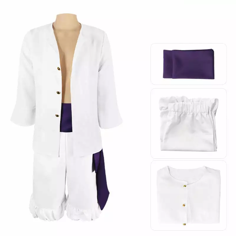 Cosplay Clans Anime One Piece Wano Country Luffy Gear 5 Nika White Cosplay Costumes 6 Cosplay Clans Anime One Piece Wano Country Luffy Gear 5 Nika White Cosplay Costumes - Image 4