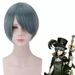 Cosplay Clans Anime Black Butler Ciel Phantomhive Short Dark Blue Cosplay Wigs