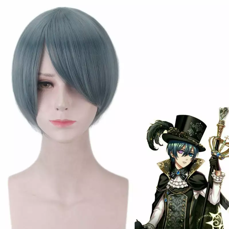 Cosplay Clans Anime Black Butler Ciel Phantomhive Short Dark Blue Cosplay Wigs 3 Cosplay Clans Anime Black Butler Ciel Phantomhive Short Dark Blue Cosplay Wigs