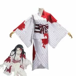 Cosplay Clans Anime Demon Slayer Kimetsu No Yaiba Nezuko Kamado Halloween Blood Splatter Kimono Cosplay Costume