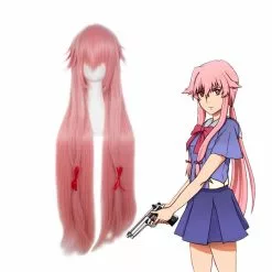 Cosplay Clans Anime Future Diary Yuno Gasai Long Pink Cosplay Wigs
