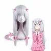 Cosplay Clans Anime Eromanga Sensei Sagiri Izumi Long Silver Fade Purple Cosplay Wigs