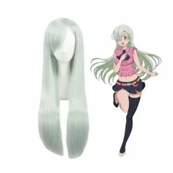 Cosplay Clans Anime The Seven Deadly Sins Elizabeth Liones Long Light Green Cosplay Wigs