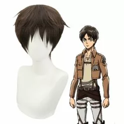 Cosplay Clans Anime Attack On Titan Eren Jaeger Short Brown Cosplay Wigs