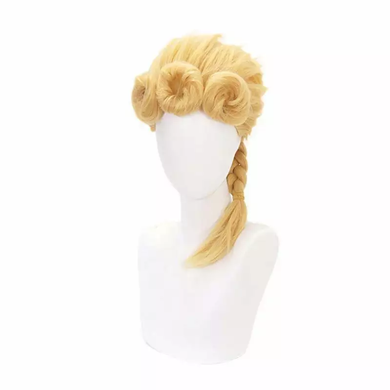 Cosplay Clans Anime JoJo's Bizarre Adventure Golden Wind Giorno Giovanna Long Blond Cosplay Wigs 4 Cosplay Clans Anime JoJo's Bizarre Adventure Golden Wind Giorno Giovanna Long Blond Cosplay Wigs - Image 2