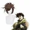 Cosplay Clans Anime JoJo's Bizarre Adventure Battle Tendency Joseph Joestar Short Brown Cosplay Wigs