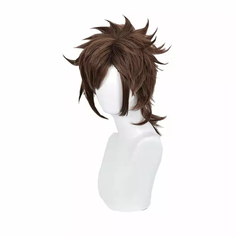 Cosplay Clans Anime JoJo's Bizarre Adventure Battle Tendency Joseph Joestar Short Brown Cosplay Wigs 7 Cosplay Clans Anime JoJo's Bizarre Adventure Battle Tendency Joseph Joestar Short Brown Cosplay Wigs - Image 5