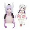 Cosplay Clans Anime Miss Kobayashi's Dragon Maid Kanna Kamui Long Mixed Purple Cosplay Wigs With Free Dragon Horn Headdress -Cosplay Clans Sales KannaKamui