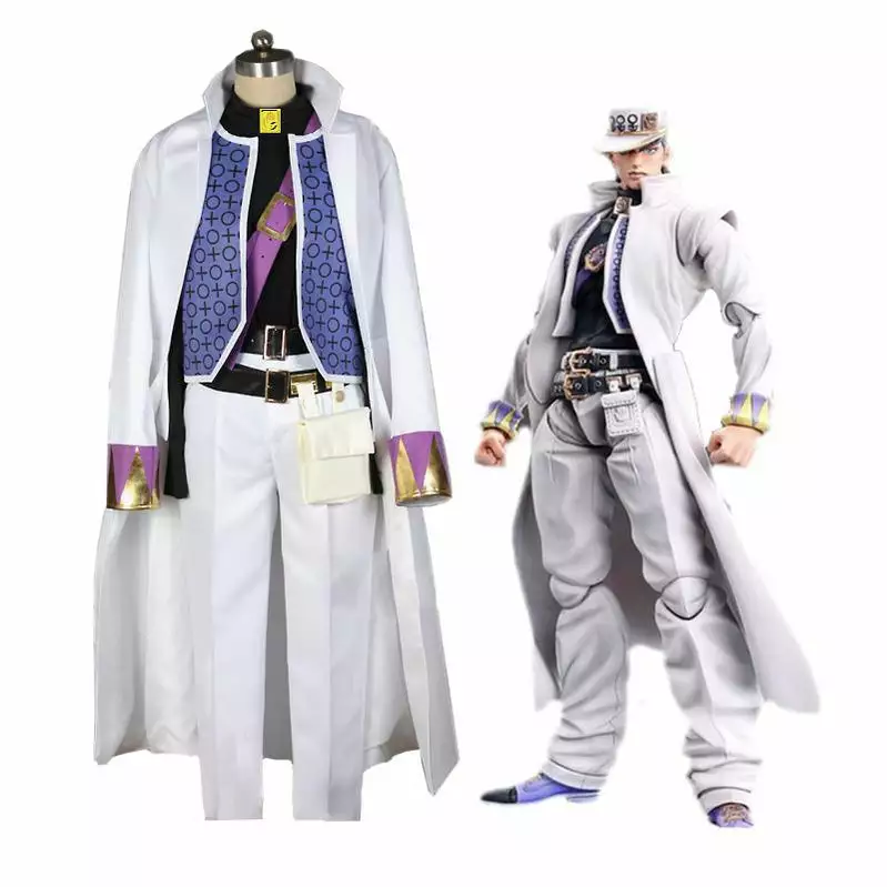 Cosplay Clans Anime JoJo's Bizarre Adventure Diamond Is Unbreakable Kujo Jotaro Cosplay Costume With Hat 3 Cosplay Clans Anime JoJo's Bizarre Adventure Diamond Is Unbreakable Kujo Jotaro Cosplay Costume With Hat