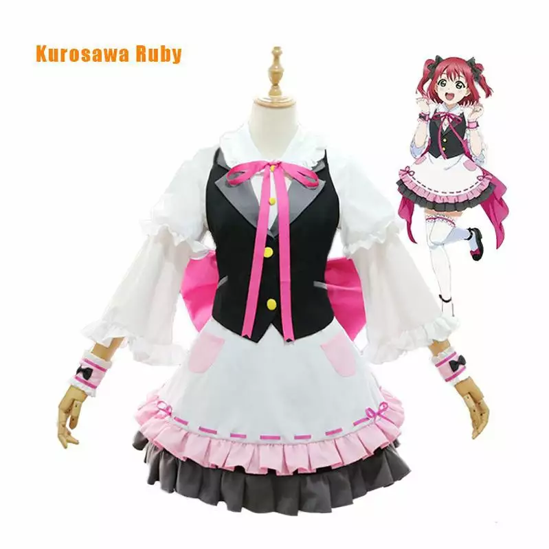 Cosplay Clans LoveLive!Sunshine!! Watanabe You And Aqours All Members Maid Uniform Cosplay Costume 12 Cosplay Clans LoveLive!Sunshine!! Watanabe You And Aqours All Members Maid Uniform Cosplay Costume - Image 10