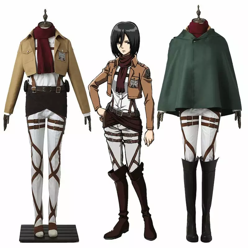 Cosplay Clans Anime Attack On Titan Mikasa Ackerman Training Corps Uniform Set Cosplay Costume 3 Cosplay Clans Anime Attack On Titan Mikasa Ackerman Training Corps Uniform Set Cosplay Costume