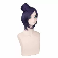 Cosplay Clans Anime Naruto Konan Short Purple Cosplay Wigs -Cosplay Clans Sales NARUTO Akatsuki Konan Women Dark Purple Short Wig With Bun Chignon Cosplay Costume Heat Resistant Synthetic.jpg q50 2