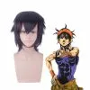 Cosplay Clans Anime JoJo's Bizarre Adventure Golden Wind Narancia Ghirga Short Black Purple Cosplay Wigs