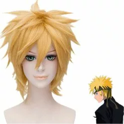 Cosplay Clans Naruto Uzumaki Naruto Short Gold Cosplay Wigs